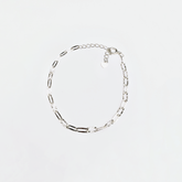 Silver square link bracelet BlackSugar-Fine Modern Chic Jewelry that Celebrities Wear
